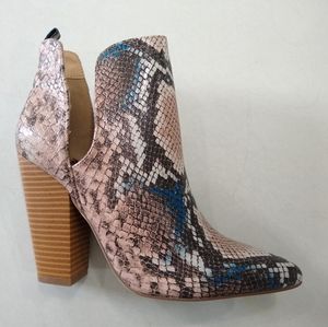 Just Fab Bootie Boot Heel Multicolor 8.5